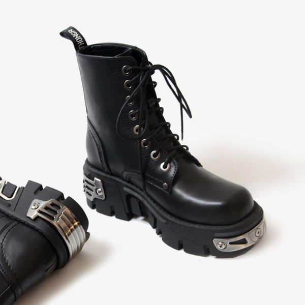 termainoov women boots platform chain lace up ankle retro square toe heels winter boot short booties, Black
termainoov women boots platform chain lace up ankle retro square toe heels winter boot short booties, Black