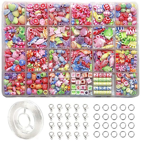 New Kids Jewelry DIY Making Kits 24 Kinds Beads for Girls Toys Kids Bracelet Necklace Jewelry DIY Making Crafting Kits juguetes
New Kids Jewelry DIY Making Kits 24 Kinds Beads for Girls Toys Kids Bracelet Necklace Jewelry DIY Making Crafting Kits juguetes