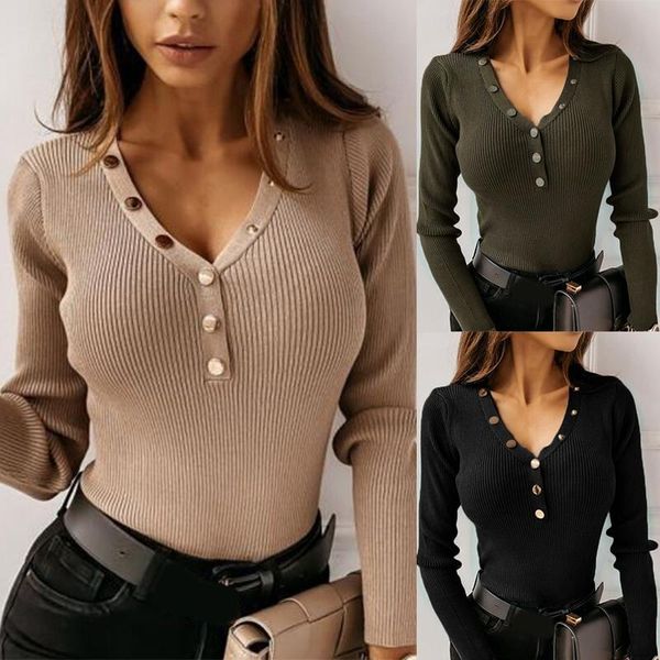 women's t-shirt fashion long sleeve v-neck button decoration solid color base shirt, White
women's t-shirt fashion long sleeve v-neck button decoration solid color base shirt, White