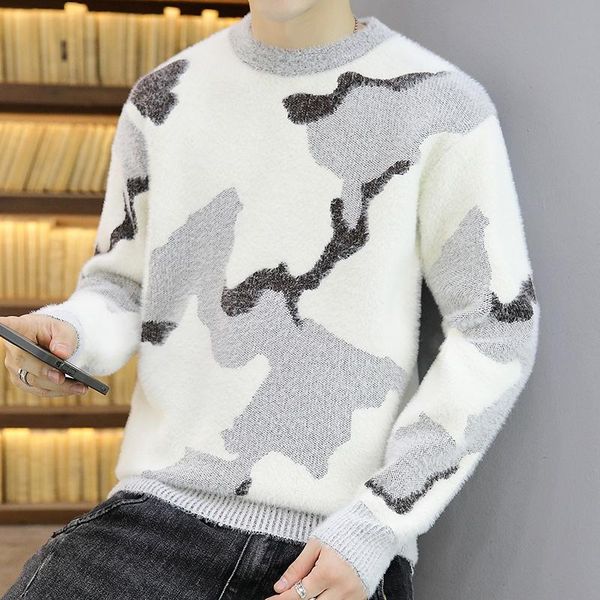 men's sweaters men 's sweater base shirt line clothes warm and loose all -matching casual autumn winter round neck mink -like wool, White;black
men's sweaters men 's sweater base shirt line clothes warm and loose all -matching casual autumn winter round neck mink -like wool, White;black