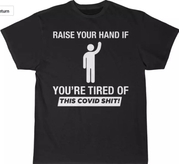raise your hand if you're tired of this men's short sleeve tee, White;black 
raise your hand if you're tired of this men's short sleeve tee, White;black