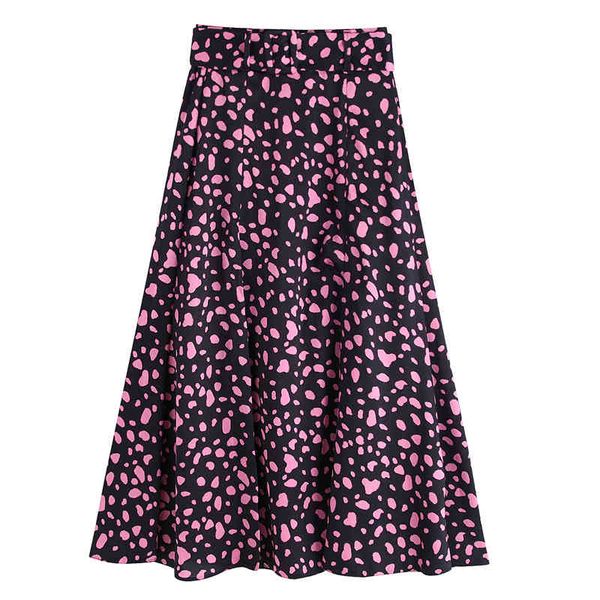 vintage chic tie belt waist skirts women fashion loose floral printed skirt elegant ladies split mid calf skirts 210520, Black
vintage chic tie belt waist skirts women fashion loose floral printed skirt elegant ladies split mid calf skirts 210520, Black