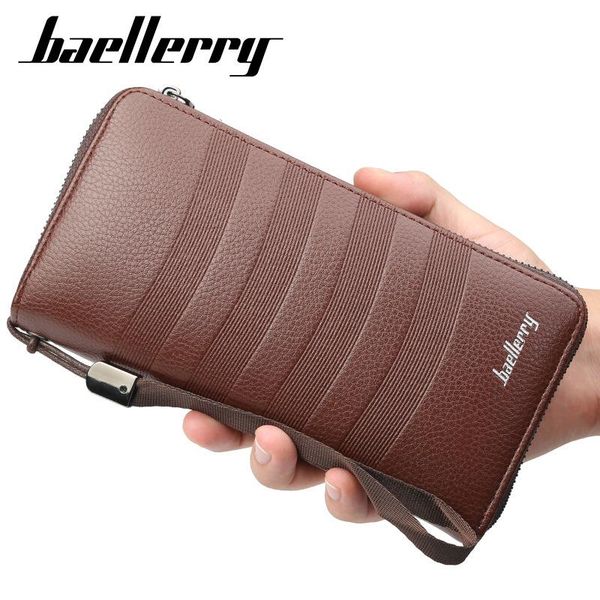 wallets baellerry men's long wallet with multiple clips of pu leather zipper holding phone bag vintage casual large capacity purse, Red;black
wallets baellerry men's long wallet with multiple clips of pu leather zipper holding phone bag vintage casual large capacity purse, Red;black