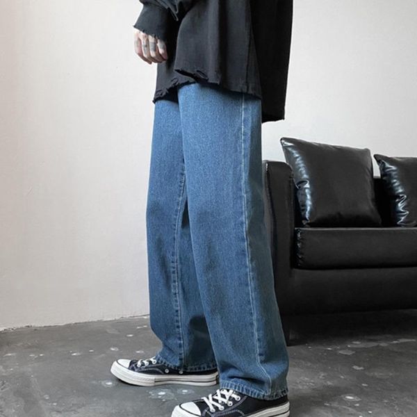 men's jeans 2021 summer wide leg korean trend loose handsome straight men trousers casual denim baggy, Blue
men's jeans 2021 summer wide leg korean trend loose handsome straight men trousers casual denim baggy, Blue