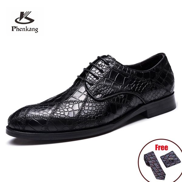 dress shoes phenkang men genuine leather crocodile pattern formal classic pointed glossy mens wedding lace up oxford, Black
dress shoes phenkang men genuine leather crocodile pattern formal classic pointed glossy mens wedding lace up oxford, Black
