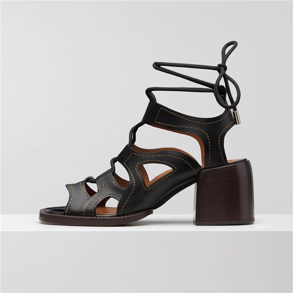 summer thick heels lace-up roman sandals women casual retro hollow high shoes leather sandalias de las mujeres dress, Black
summer thick heels lace-up roman sandals women casual retro hollow high shoes leather sandalias de las mujeres dress, Black