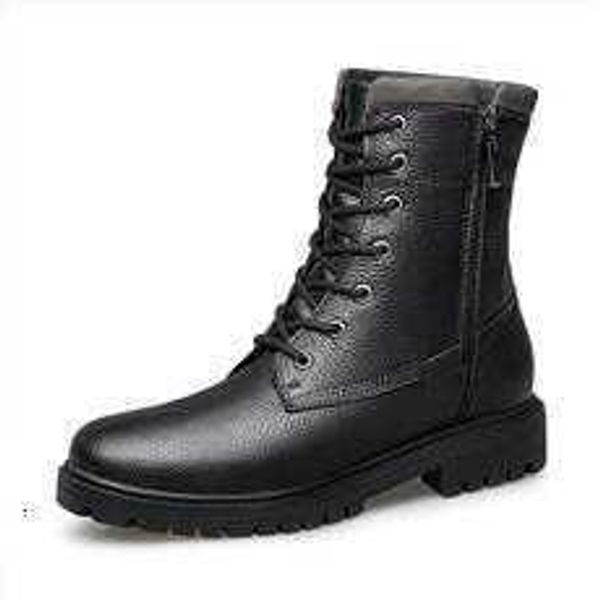tangzuo 8278 high leather shoes, batch , large size 36-48, Black