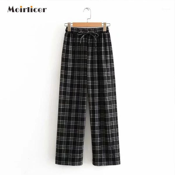 women's pants & capris 2021 plaid women spring streetwear loose wide leg trousers lace up elastic waist plus size, Black;white
women's pants & capris 2021 plaid women spring streetwear loose wide leg trousers lace up elastic waist plus size, Black;white