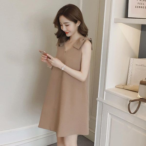 maternity dresses 2021 fashion summer bow sleeveless v-neck solid color a word pregnant women dress pregnancy clothes, White
maternity dresses 2021 fashion summer bow sleeveless v-neck solid color a word pregnant women dress pregnancy clothes, White