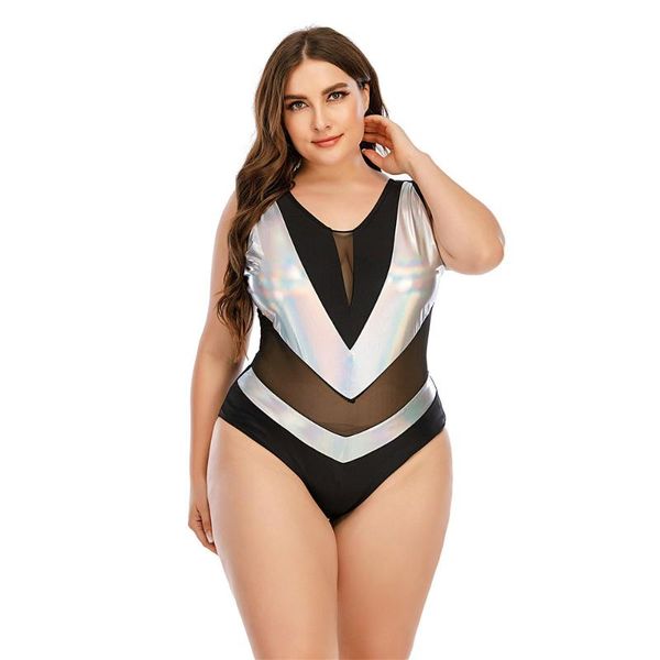 women plus size swimwear push up padded mesh splicing bikini one piece swimsuit summer beachwear see-through bathing suit women's, White;black
women plus size swimwear push up padded mesh splicing bikini one piece swimsuit summer beachwear see-through bathing suit women's, White;black