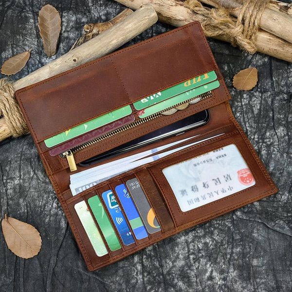 vintage original leather men long wallet cow trifold casual purse with zipper coin pocket brown male wallets, Red;black
vintage original leather men long wallet cow trifold casual purse with zipper coin pocket brown male wallets, Red;black
