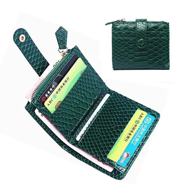 card holders 2021 fashion women wallet python pattern package zipper purse coin bag mini two folding with snaps, Brown;gray
card holders 2021 fashion women wallet python pattern package zipper purse coin bag mini two folding with snaps, Brown;gray