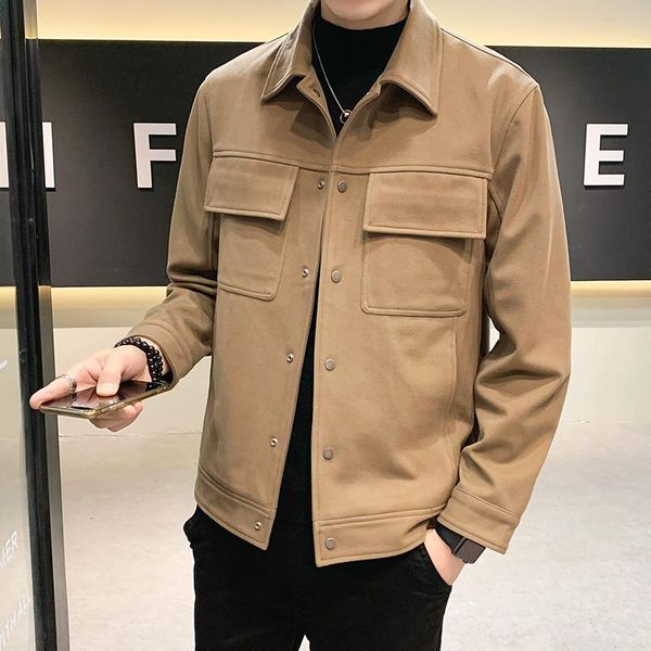 men's wool & blends 2021 men autumn winter fashion casual coats male solid short jackets mens woolen windbreaker outwear o667, Black
men's wool & blends 2021 men autumn winter fashion casual coats male solid short jackets mens woolen windbreaker outwear o667, Black