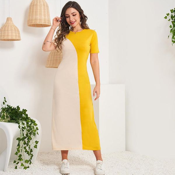 casual dresses woman summer 2021 yellow slim color matching round neck short sleeve long commuter knitted vintage pencil dress, Black;gray
casual dresses woman summer 2021 yellow slim color matching round neck short sleeve long commuter knitted vintage pencil dress, Black;gray