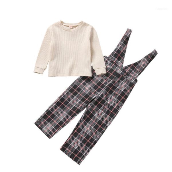 clothing sets 2pcs toddler outfit, solid color long sleeve t-shirt + plaid v-neck suspenders pants for girl, 18 months to 6 years1, White
clothing sets 2pcs toddler outfit, solid color long sleeve t-shirt + plaid v-neck suspenders pants for girl, 18 months to 6 years1, White