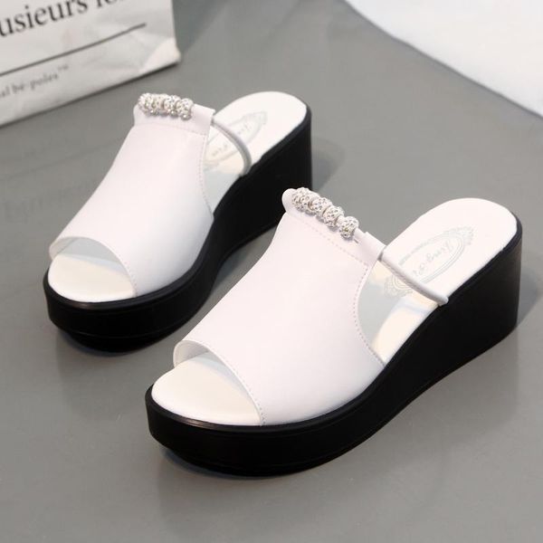 shoes shallow slippers women summer heeled mules platform luxury slides pantofle on a wedge high soft designer 2021 genuine, Black
shoes shallow slippers women summer heeled mules platform luxury slides pantofle on a wedge high soft designer 2021 genuine, Black