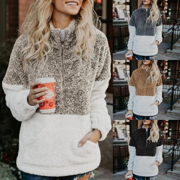 women's hoodies & sweatshirts autumn winter women casual zipper blouses long sleeve high collar pullover pockets shirt for, Black
women's hoodies & sweatshirts autumn winter women casual zipper blouses long sleeve high collar pullover pockets shirt for, Black