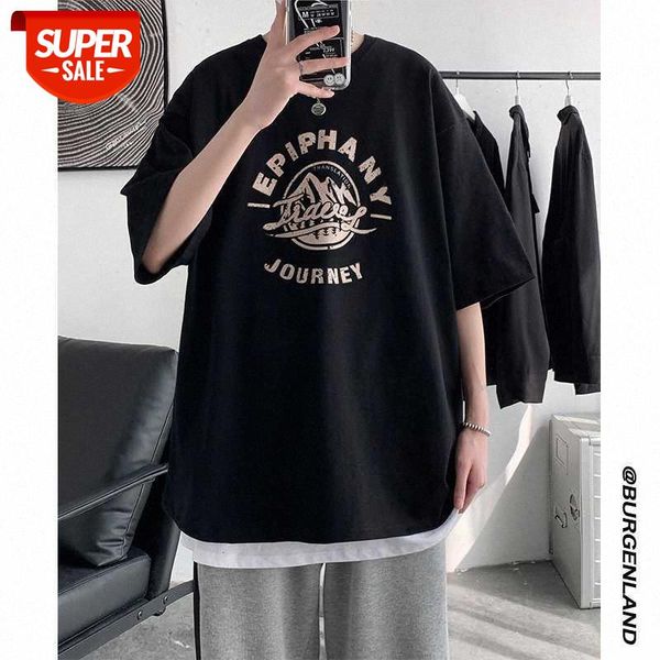 short-sleeved shirt men's loose and simple all-match t-shirt korean style trendy hong kong #kk7i, White;black
short-sleeved shirt men's loose and simple all-match t-shirt korean style trendy hong kong #kk7i, White;black