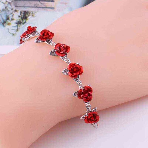 22cm rose gold color link chain romantic bracelet red enamel jewelry valentine gift for lover women's hand bracelets, Black
22cm rose gold color link chain romantic bracelet red enamel jewelry valentine gift for lover women's hand bracelets, Black