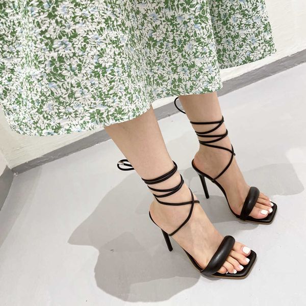 elling designer summer women's sandals fashionable square head word with simple cross straps stiletto high heel party shoes, Black
elling designer summer women's sandals fashionable square head word with simple cross straps stiletto high heel party shoes, Black