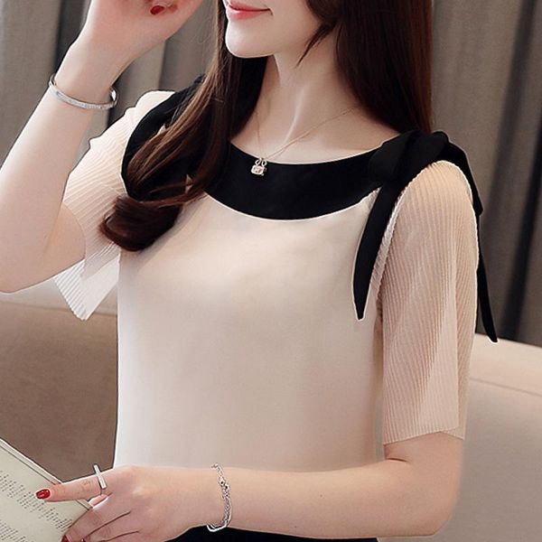 women's blouses & shirts blusas summer women short sleeve white chiffon blouse shirt mujer de moda 2021 femme e763
women's blouses & shirts blusas summer women short sleeve white chiffon blouse shirt mujer de moda 2021 femme e763