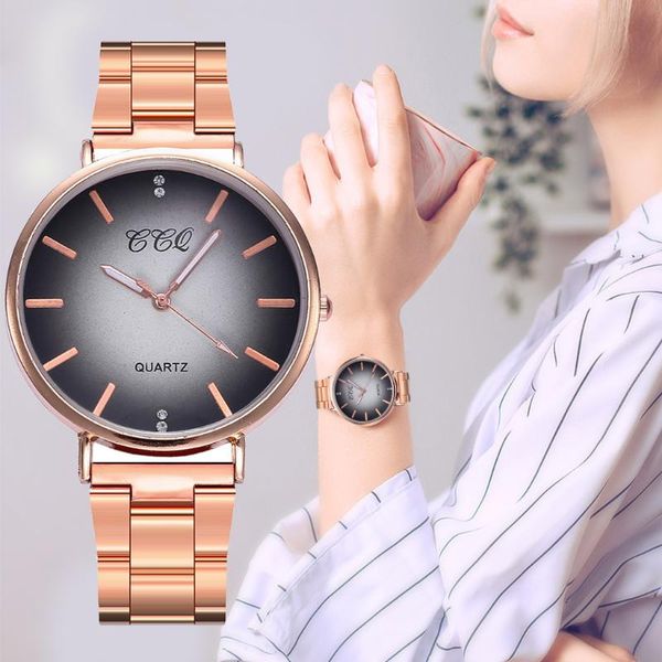 wristwatches womens watches 2021 ccq women quartz stainless steel band business spot watch analog wrist relogio, Slivery;brown
wristwatches womens watches 2021 ccq women quartz stainless steel band business spot watch analog wrist relogio, Slivery;brown
