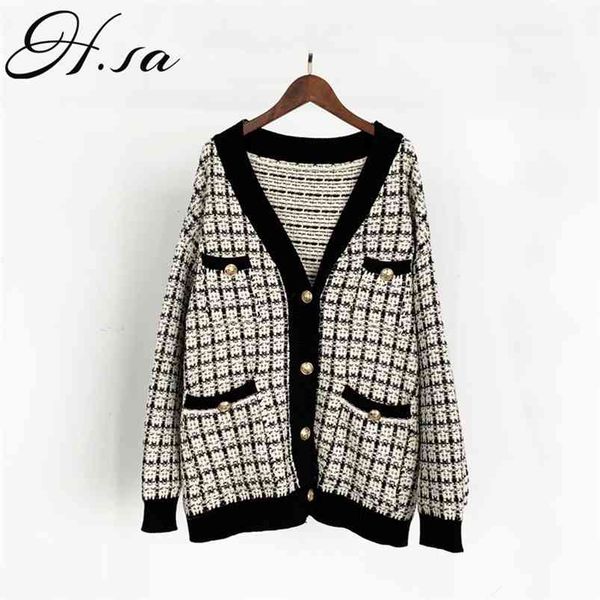 women sweater jacket oversized knitted cardigans loose plaid jumpers korean houndsmooth robe long elegnat female coat 210430, White
women sweater jacket oversized knitted cardigans loose plaid jumpers korean houndsmooth robe long elegnat female coat 210430, White