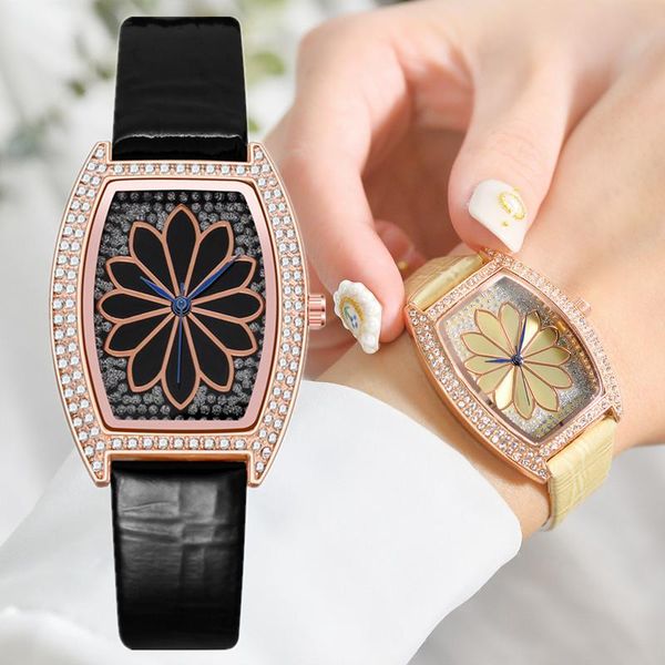 wristwatches 2021 ins fashion women watches bracelet sun flower tonneau ladies watch casual leather quartz wristwatch clock relogio feminino, Slivery;brown
wristwatches 2021 ins fashion women watches bracelet sun flower tonneau ladies watch casual leather quartz wristwatch clock relogio feminino, Slivery;brown
