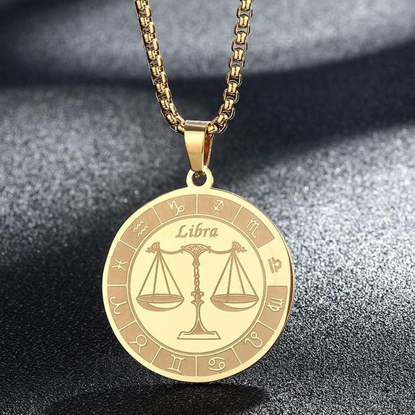 pendant necklaces gold zodiac sign libra necklace for women men 12 zodiacs amulet stainless steel jewelry accessories, Silver
pendant necklaces gold zodiac sign libra necklace for women men 12 zodiacs amulet stainless steel jewelry accessories, Silver