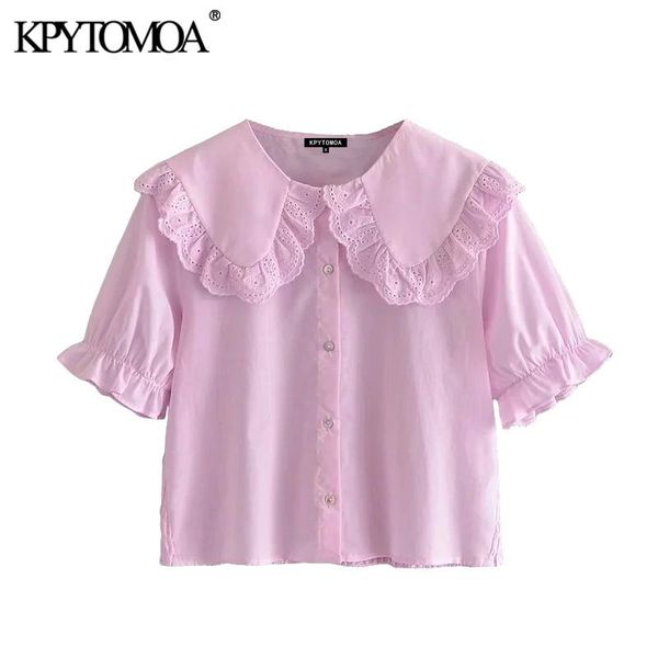 women's blouses & shirts kpytomoa women 2021 sweet fashion embroidery collar ruffled vintage puff sleeve back elastic female chic, White
women's blouses & shirts kpytomoa women 2021 sweet fashion embroidery collar ruffled vintage puff sleeve back elastic female chic, White