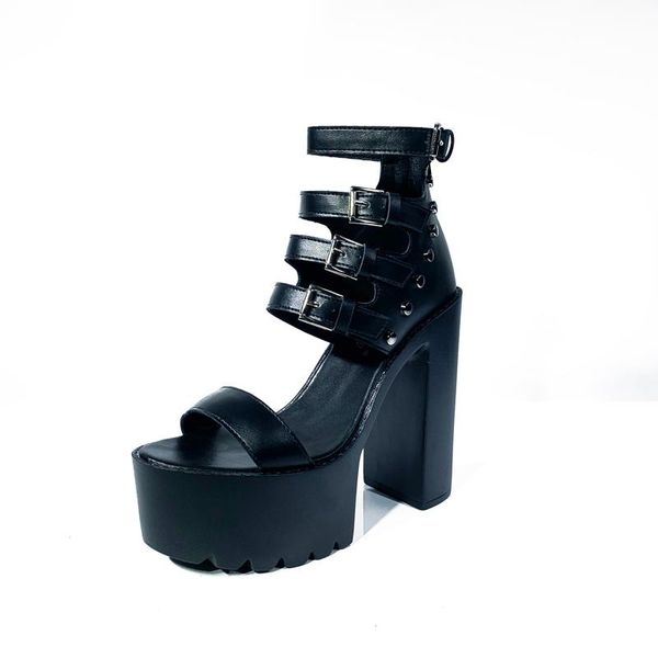 female shoes sandals gladiator women demonia platform roman for summer punk dress, Black
female shoes sandals gladiator women demonia platform roman for summer punk dress, Black