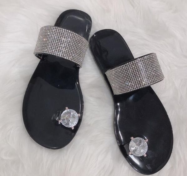 spring/summer 2021 pvc flip flops women single finger rhinestones outdoor leisure beach slippers flat home sandals ms, Black
spring/summer 2021 pvc flip flops women single finger rhinestones outdoor leisure beach slippers flat home sandals ms, Black