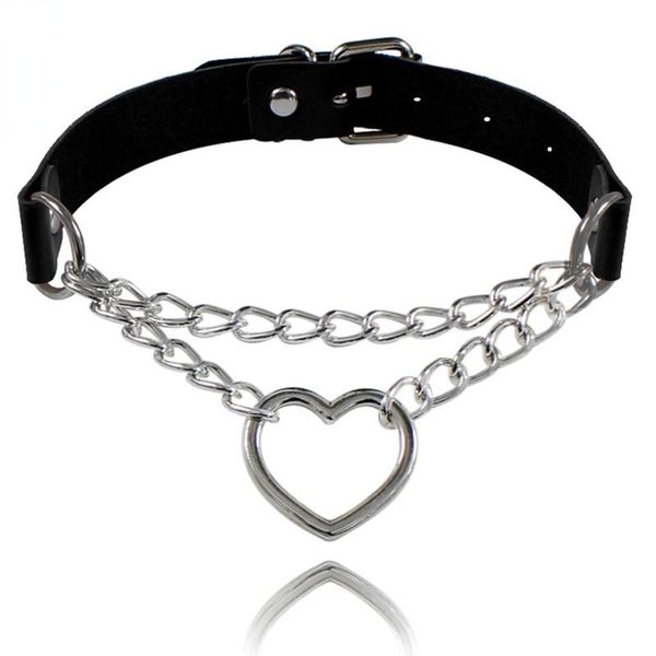 pendant necklaces punk harajuku rock gothic pu leather rivet heart cross collar necklace body bondage harness femme jewelry, Silver
pendant necklaces punk harajuku rock gothic pu leather rivet heart cross collar necklace body bondage harness femme jewelry, Silver