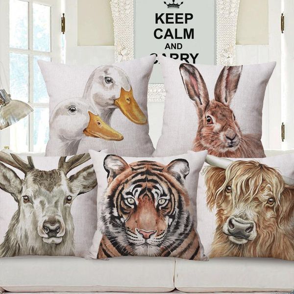 cushion/decorative pillow hand painting animals cushion covers wild stag highland cow hare horse print decorative case
cushion/decorative pillow hand painting animals cushion covers wild stag highland cow hare horse print decorative case