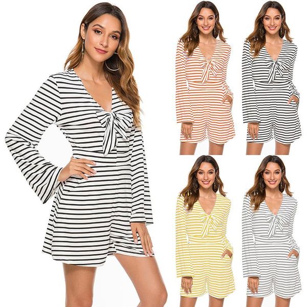 women's jumpsuits & rompers women spring autumn striped jumpsuit bow-knot decoration playsuit summer v-neck long sleeve comfortable -op, Black;white
women's jumpsuits & rompers women spring autumn striped jumpsuit bow-knot decoration playsuit summer v-neck long sleeve comfortable -op, Black;white
