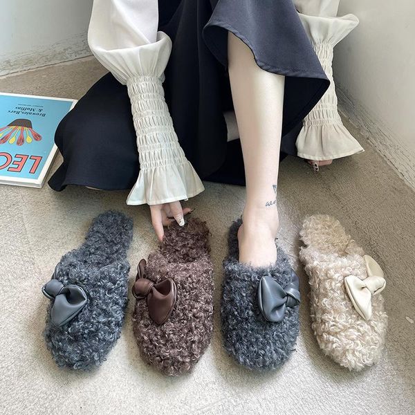 slippers female shoes mules for women 2021 ladies' flock cover toe low butterfly-knot fur flip flops luxury slides flat plus, Black
slippers female shoes mules for women 2021 ladies' flock cover toe low butterfly-knot fur flip flops luxury slides flat plus, Black