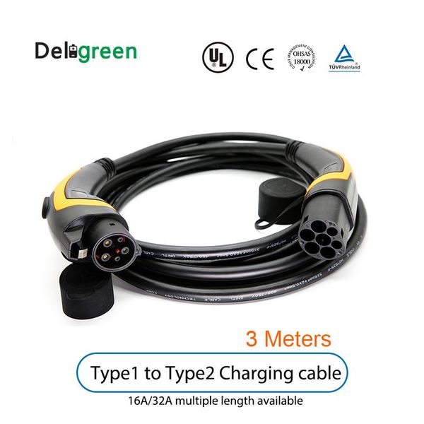 smart power plugs 16a 32a type 1 to 2 ev cable j1772 iec62196 charging plug with 3 meter tuv/ul single phase
smart power plugs 16a 32a type 1 to 2 ev cable j1772 iec62196 charging plug with 3 meter tuv/ul single phase