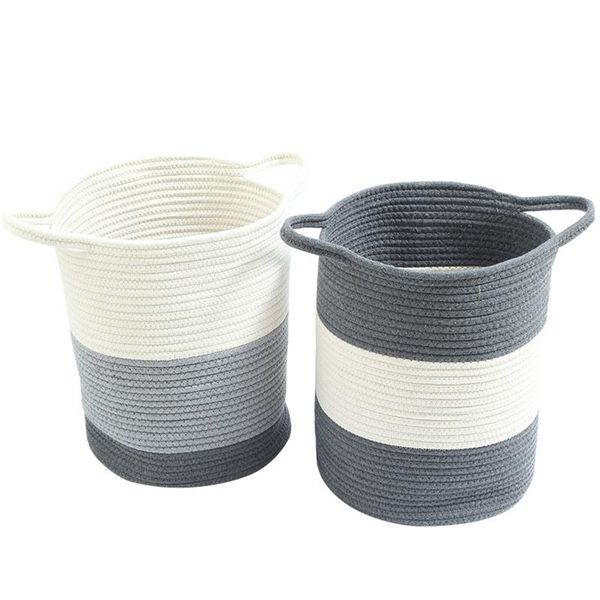 storage baskets cotton rope laundry hamper woven collapsible basket toy debris organizer dirty clothes 
storage baskets cotton rope laundry hamper woven collapsible basket toy debris organizer dirty clothes