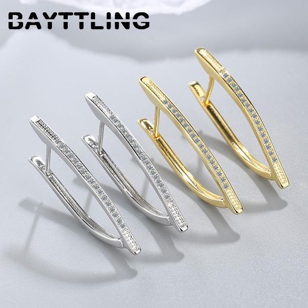 hoop & huggie bayttling 925 sterling silver 35mm v shape earrings for woman cz zircon gold wedding jewelry gifts, Golden;silver
hoop & huggie bayttling 925 sterling silver 35mm v shape earrings for woman cz zircon gold wedding jewelry gifts, Golden;silver