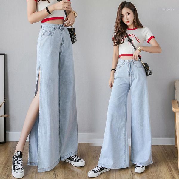 women's jeans woman wide-leg high waist pants korean style solid side slit loose streetwear female long trousers 2021 fashion, Blue
women's jeans woman wide-leg high waist pants korean style solid side slit loose streetwear female long trousers 2021 fashion, Blue