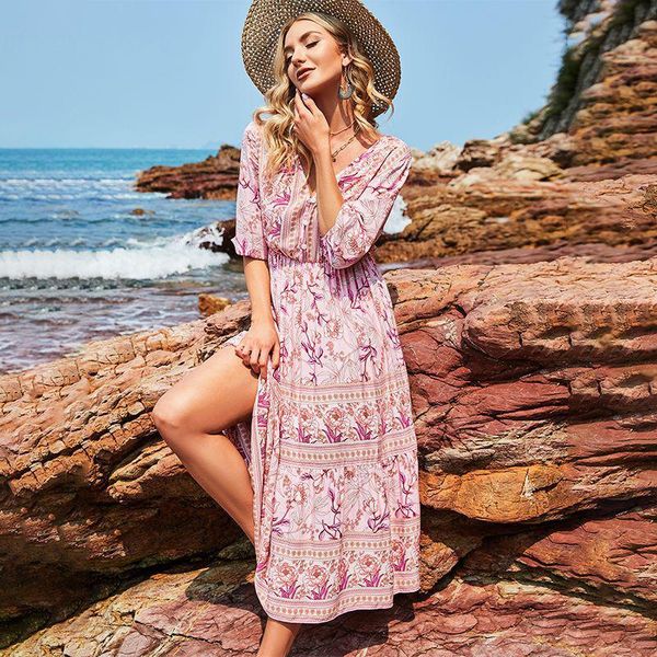 party dresses women high waist long dress spring autumn bohemian fashion half sleeve for printing summer sundress, White;black
party dresses women high waist long dress spring autumn bohemian fashion half sleeve for printing summer sundress, White;black