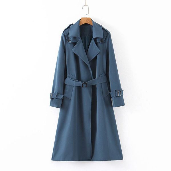 women's trench coats spring 2021 plus size blue long coat for women with belt korean clothes elegant loose windbreaker ropa muj, Tan;black
women's trench coats spring 2021 plus size blue long coat for women with belt korean clothes elegant loose windbreaker ropa muj, Tan;black