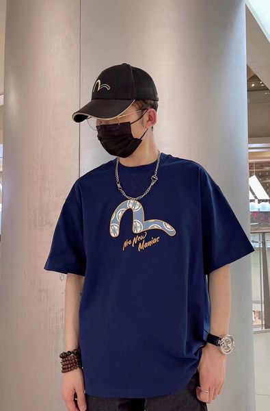 ev yibo's new 21ss spring and summer seagull letter embroidery round neck short sleeve lovers casual t-shirt fashion, White
ev yibo's new 21ss spring and summer seagull letter embroidery round neck short sleeve lovers casual t-shirt fashion, White