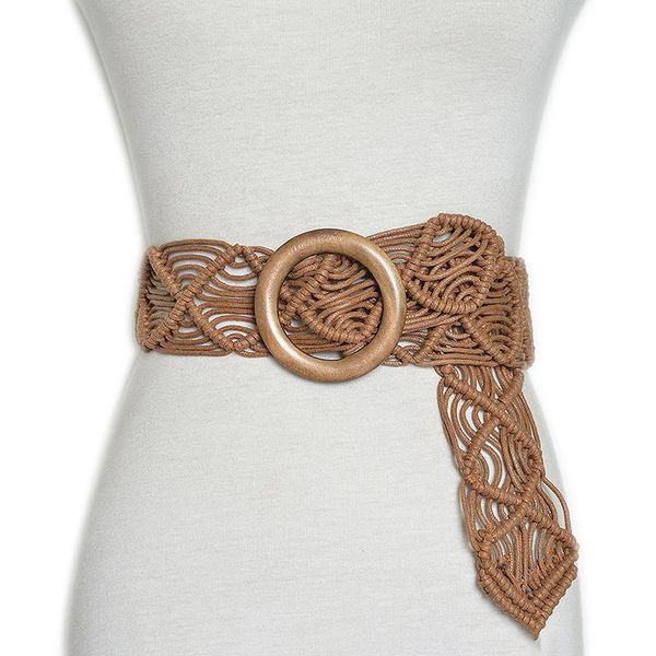 belts vintage wide bohemian for women round wood buckle woven braided rope belt female casual crochet boho dress waistband, Black;brown
belts vintage wide bohemian for women round wood buckle woven braided rope belt female casual crochet boho dress waistband, Black;brown