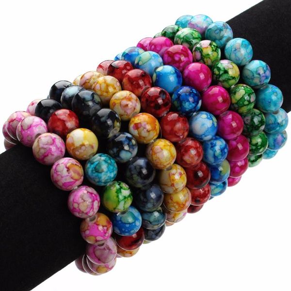 charm bracelets louleur 12mm multicolor nature stone beads resin pink stretch bangles women jewellery gift for fashion, Golden;silver
charm bracelets louleur 12mm multicolor nature stone beads resin pink stretch bangles women jewellery gift for fashion, Golden;silver