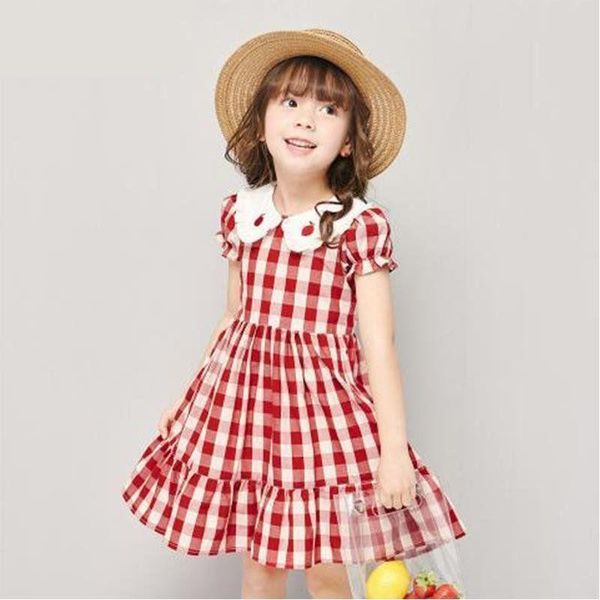 girls dress summer short-sleeved 2021 children clothing red plaid elegant princess party kids dresses for a-line girl's, Red;yellow
girls dress summer short-sleeved 2021 children clothing red plaid elegant princess party kids dresses for a-line girl's, Red;yellow