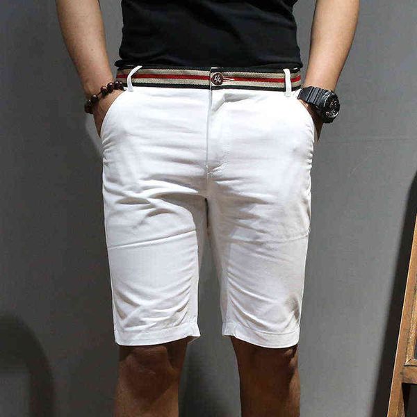 cotton men's shorts, tight informal shorts, black and white, large, White;black