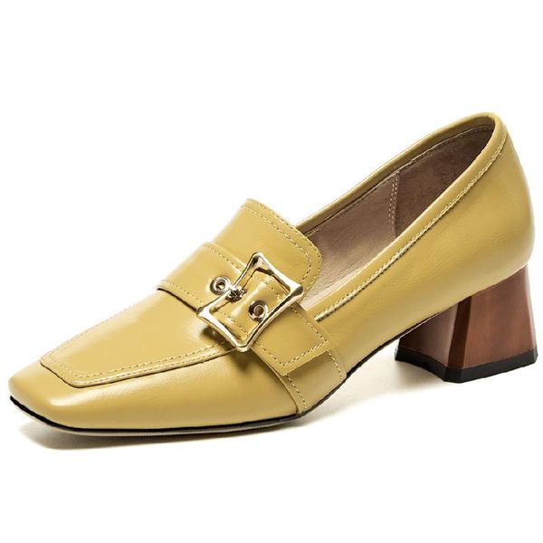 plus size 34-42 women's genuie leather thick med heel square toe slip-on pumps metal buckle ol style soft comfortable daily shoe dress, Black
plus size 34-42 women's genuie leather thick med heel square toe slip-on pumps metal buckle ol style soft comfortable daily shoe dress, Black