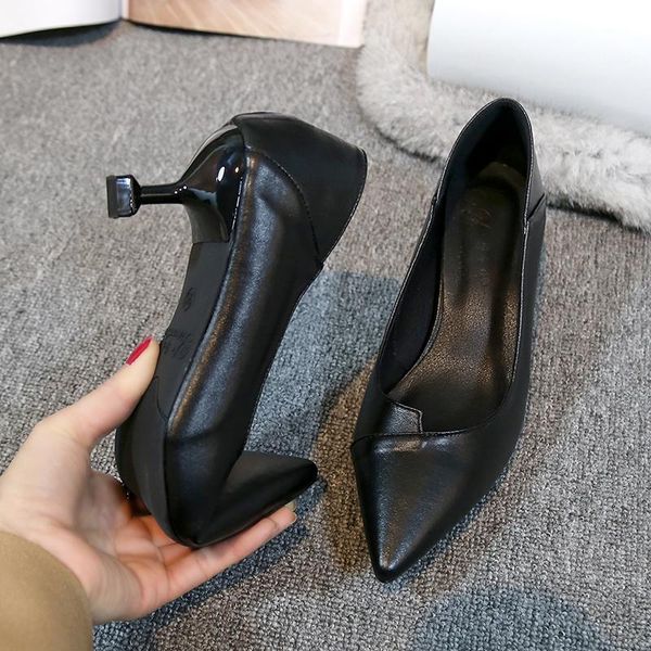 dress shoes high-heeled fine with 2021 women's single pumps winter small women work contracted fashion, Black
dress shoes high-heeled fine with 2021 women's single pumps winter small women work contracted fashion, Black