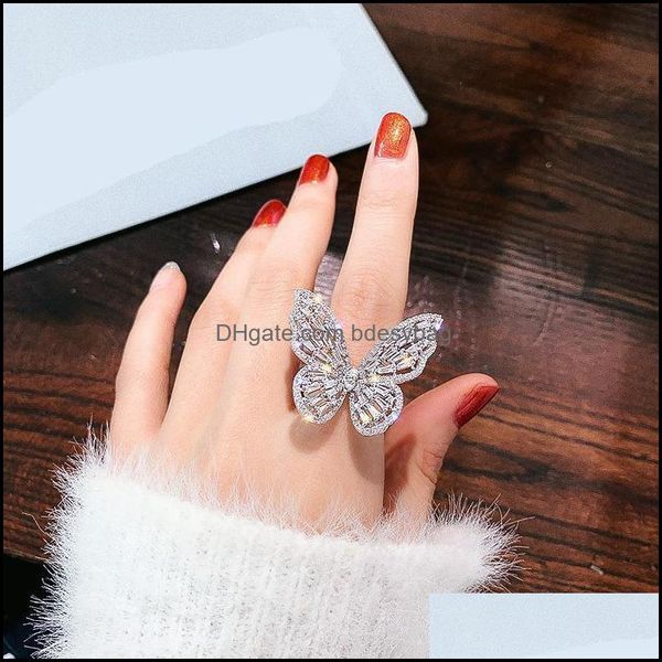 band jewelryshiny side fashion brand jewelry zirconia butterfly engagement for women gift adjustable open wedding rings drop delivery 2021 d, Silver
band jewelryshiny side fashion brand jewelry zirconia butterfly engagement for women gift adjustable open wedding rings drop delivery 2021 d, Silver
